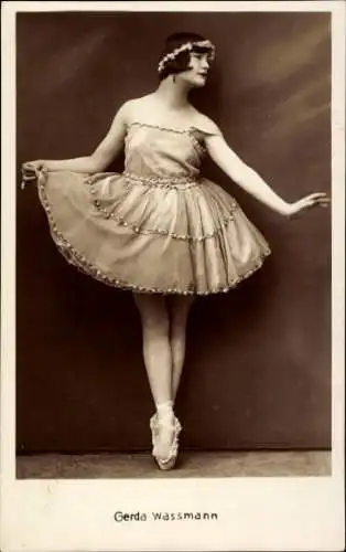 Ak Tänzerin Gerda Wassmann, Porträt