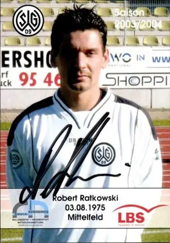 Autogrammkarte Fußballer Robert Ratkowski, SG Wattenscheid 09, Autogramm