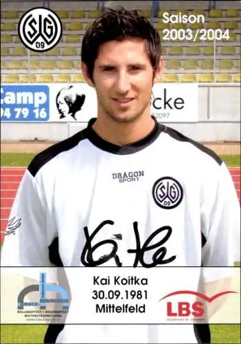 Autogrammkarte Fußballer Kai Koitka, SG Wattenscheid 09, Autogramm