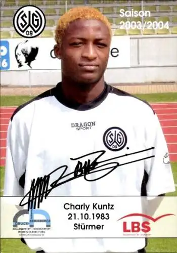 Autogrammkarte Fußballer Charly Kuntz, SG Wattenscheid 09, Autogramm