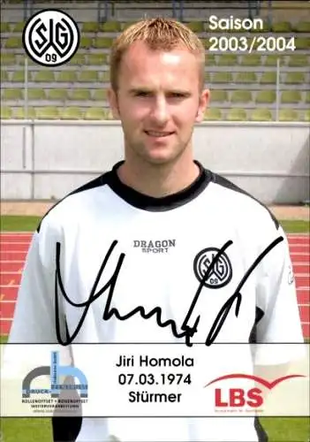 Autogrammkarte Fußballer Jiri Homola, SG Wattenscheid 09, Autogramm