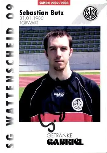 Autogrammkarte Fußballer Sebastian Butz, SG Wattenscheid 09, Autogramm