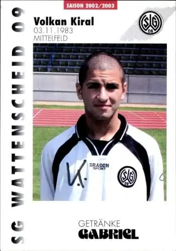 Autogrammkarte Fußballer Volkan Kiral, SG Wattenscheid 09, Autogramm