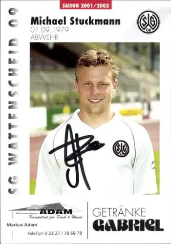 Autogrammkarte Fußballer Michael Stuckmann, SG Wattenscheid 09, Autogramm