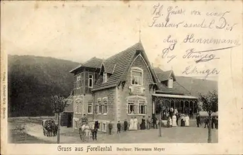 Ak Hessisch Oldendorf an der Weser, Forellental, Gasthaus Hermann Meyer