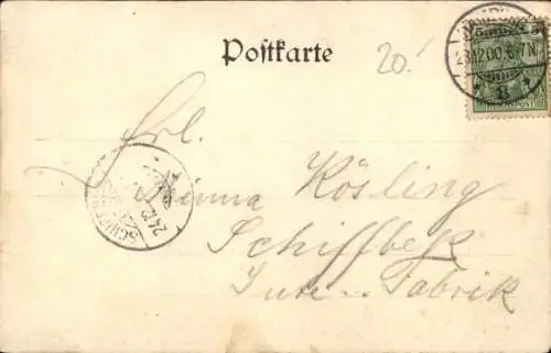 Ak Hamburg Mitte Neustadt, Jungfernstieg, Ernst Hilmers Gasthof Lessinghalle, Gänsemarkt 35