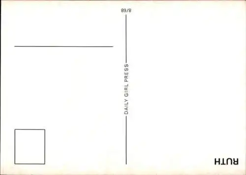 Ak Pin Up Girl, Erotik, Frauenakt, Busen, Beine, Unterhose, Nackte Blondine, Ruth