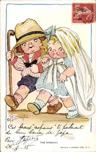 Künstler Ak Drayton, Grace, Kinderhochzeit