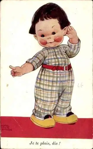 Künstler Ak Attwell, Mabel Lucy, Kind, Je te plais, dis