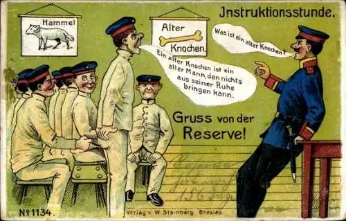 Litho Dienstzeit Reserve, Instruktionsstunde, alter Knochen