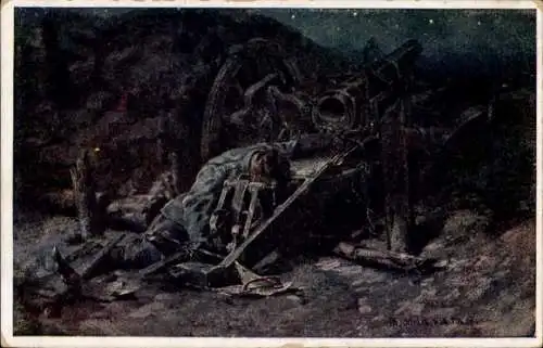 Künstler Ak Heinrich Rösler, Vormeister der Landwehr-Feldhaubitz-Division Nr. 13
