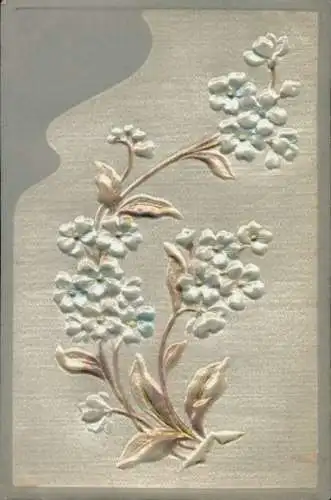 Relief Ak Blumen, Vergissmeinnicht
