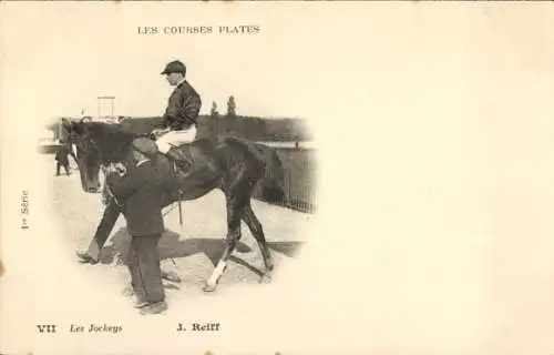 CPA Les Courses Plates, Jockeys, J. Reiff