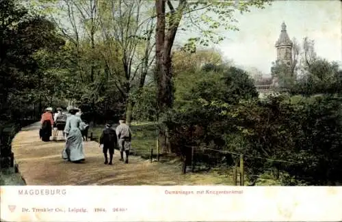 Ak Magdeburg an der Elbe, Domanlagen, Kriegerdenkmal