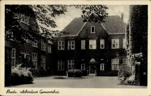 Ak Breda Nordbrabant Niederlande, Breda. Achterkant Gemeentehuis.