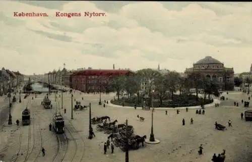 Ak København Kopenhagen Dänemark, Kopenhagen. Kongens Nytorv.