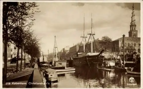 Ak Christianshavn København Kopenhagen Dänemark,  Christianshavn's Kanal