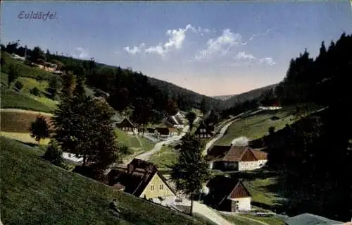 Ak Euledörfel Walim Wüstewaltersdorf Schlesien, Teilansicht der Ortschaft