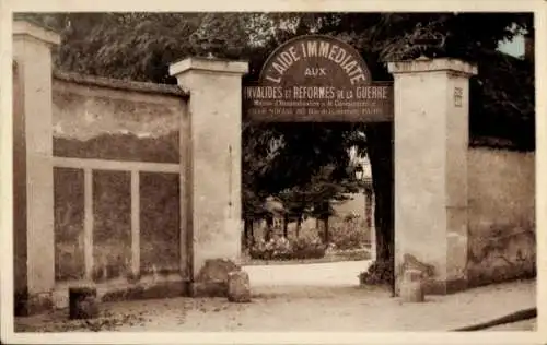 Ak Thiais Val de Marne, Eingangstor, Aide Immédiate, Invalides et Réformés de la Guerre