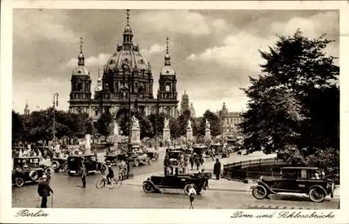 Ak Berlin, Dom u. Schlossbrücke