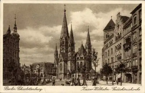 Ak Berlin Charlottenburg, Kaiser Wilhelm Gedächtniskirche