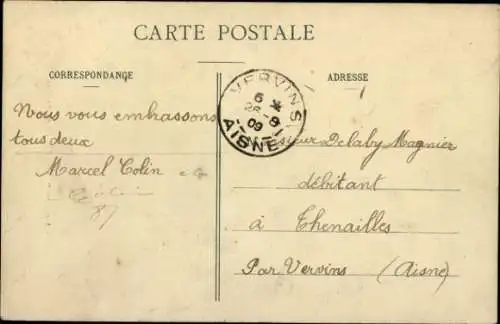 CPA L'Aéroplane Voisin, piloté par Paulhan