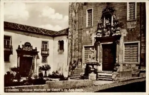 Ak Coimbra Portugal, Muzeus Machado de Castro, Arte Sacra,  Gebäude, Garten