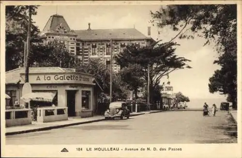 Ak Le Moulleau Gironde,  von A La Galette Brelome, Avenue de N.D. des Passes,  Ansicht