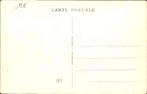 Ak Jouy le Potier Loiret, La place, Route d'Orleans