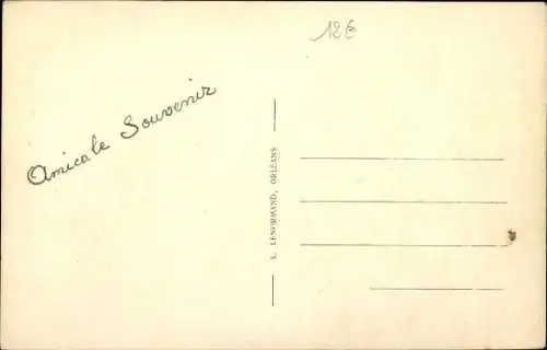 Ak Jouy le Potier Loiret, La Place, Route d'Orleans