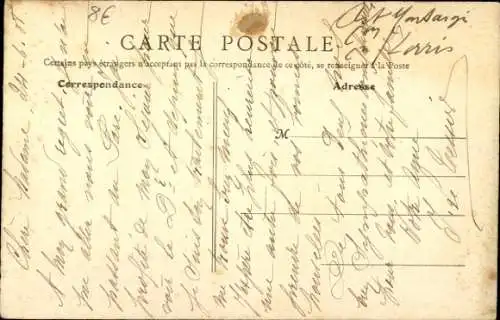 Ak Lorris Loiret, La Mairie, Fassade