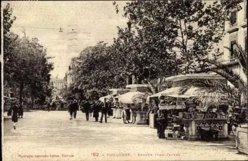 Ak Toulouse Haute Garonne, Marktstände, Boulevard, Bäume, Spaziergänger, Toulouse