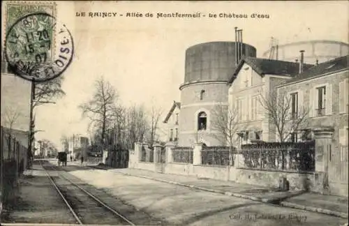 Ak Le Raincy Seine Saint Denis,  Allée de Montfermeil, Château d'eau, städtische Umgebung