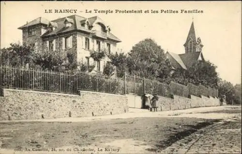 Ak Le Raincy Seine Saint Denis, Le Temple Protestant, les Petites Familles, Gebäude, Kirche