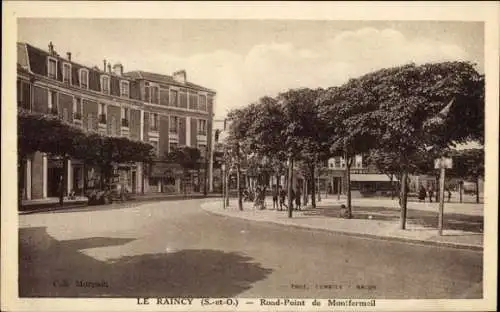 Ak Le Raincy Seine Saint Denis, Rond-Point de Montfermeil