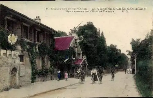 Ak La Varenne Chennevières Saint-Maur-des-Fossés Val de Marne, Restaurant de l'Ecu de France