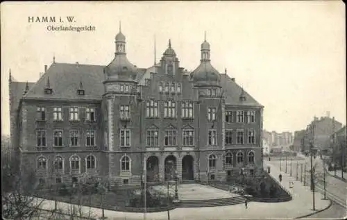 Ak Hamm in Westfalen, Oberlandesgericht,  Gebäude, Stadtverkehr, 