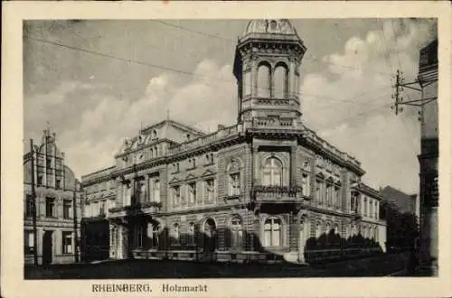 Ak Rheinberg am Niederrhein, Holzmarkt