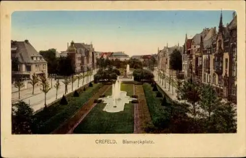 Ak Krefeld am Niederrhein, Bismarckplatz