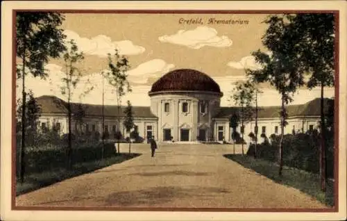 Ak Krefeld am Niederrhein, Krematorium