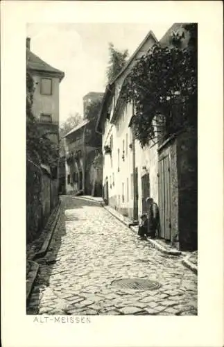 Ak Meißen in Sachsen, Leinewebergasse