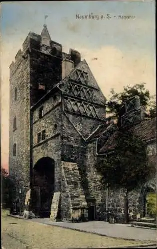Ak Naumburg an der Saale, Marientor,  Architektur, farbig, detailreich