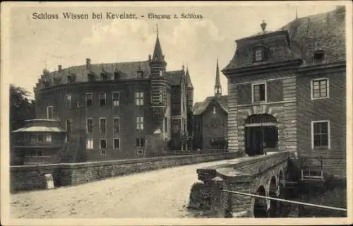 Ak Weeze Nordrhein Westfalen, Schloss Wissen, Eingang