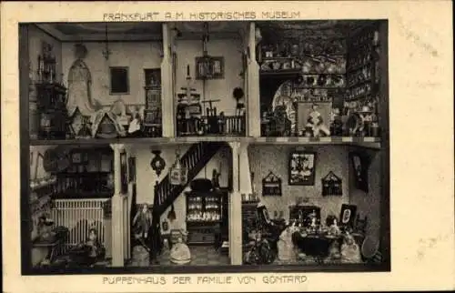Ak Frankfurt am Main, Historisches Museum, Puppenhaus der Familie von Gontard