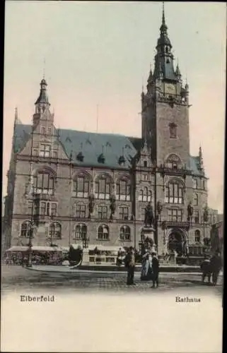 Ak Elberfeld Wuppertal, Elberfeld Rathaus, s Gebäude, schöne Architektur