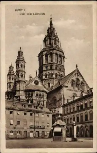 Ak Mainz am Rhein, Dom vom Leichplatz,  Architektur,  aus Mainz