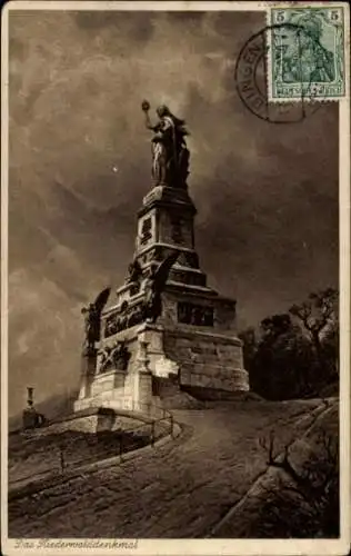 Ak Rüdesheim am Rhein, Niederwald Nationaldenkmal