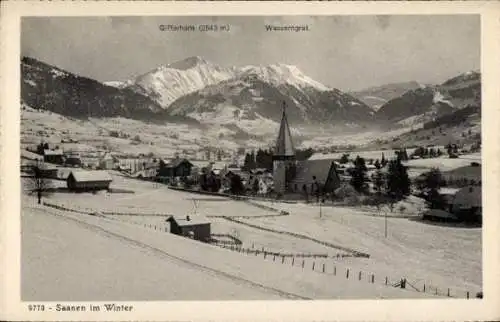 Ak Saanen Kanton Bern, Wintern Landschaft, Gifferhorn, Wasserngrat, schneebedeckte Berge