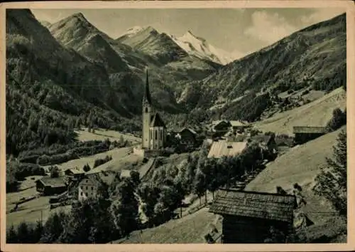 Ak Heiligenblut am Großglockner Kärnten, Kaiser Franz Josef Haus, Bergdorf mit Kirche, umgeben vo