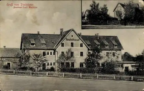 Ak Demitz Thumitz in Sachsen, Gasthaus Paulahaus, Inh. Emil Matthias